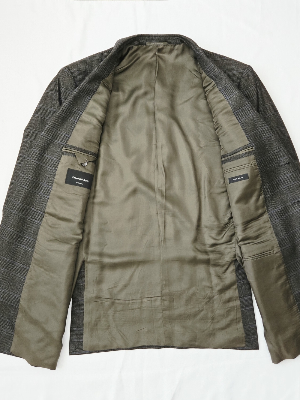Ermenegildo Zegna 100% Wool Plaid Sport Coat Blazer Jacket Men's US 52R / IT 62R